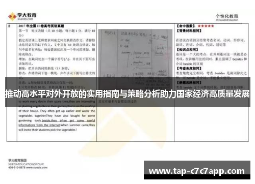 推动高水平对外开放的实用指南与策略分析助力国家经济高质量发展