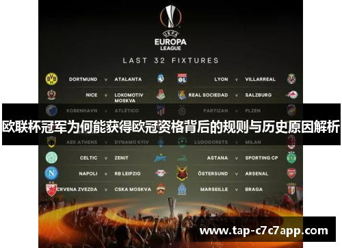欧联杯冠军为何能获得欧冠资格背后的规则与历史原因解析