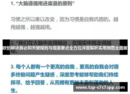 欧协联决赛必知关键规则与观赛要点全方位深度解析实用指南全面版 欧协联决赛必知关键规则与观赛要点全方位深度解析实用指南全面版